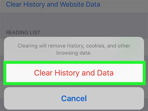 delete browsing history.